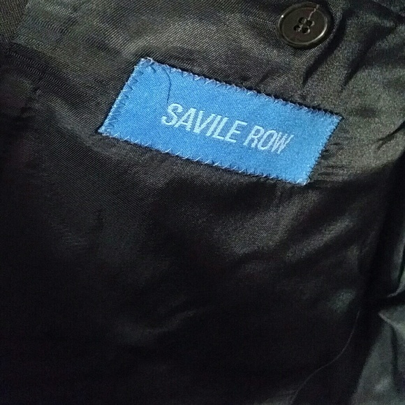 Savile Row Black Wool Suit Jacket / Blazer - Picture 3 of 6